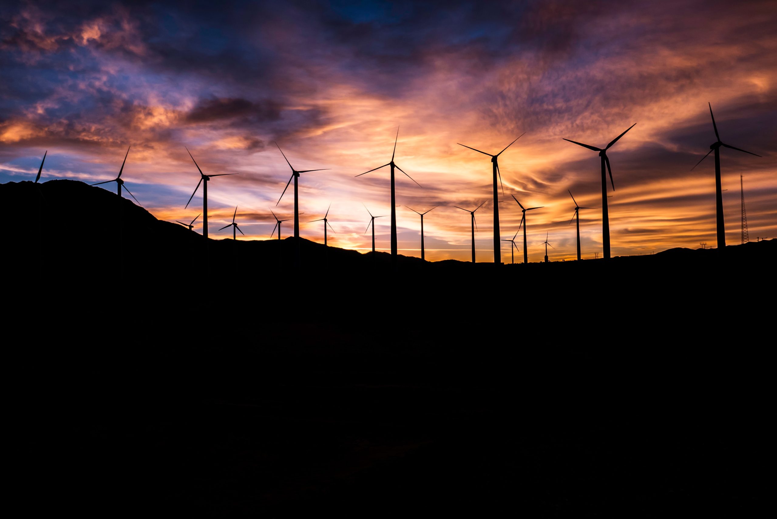 Windmill sunset